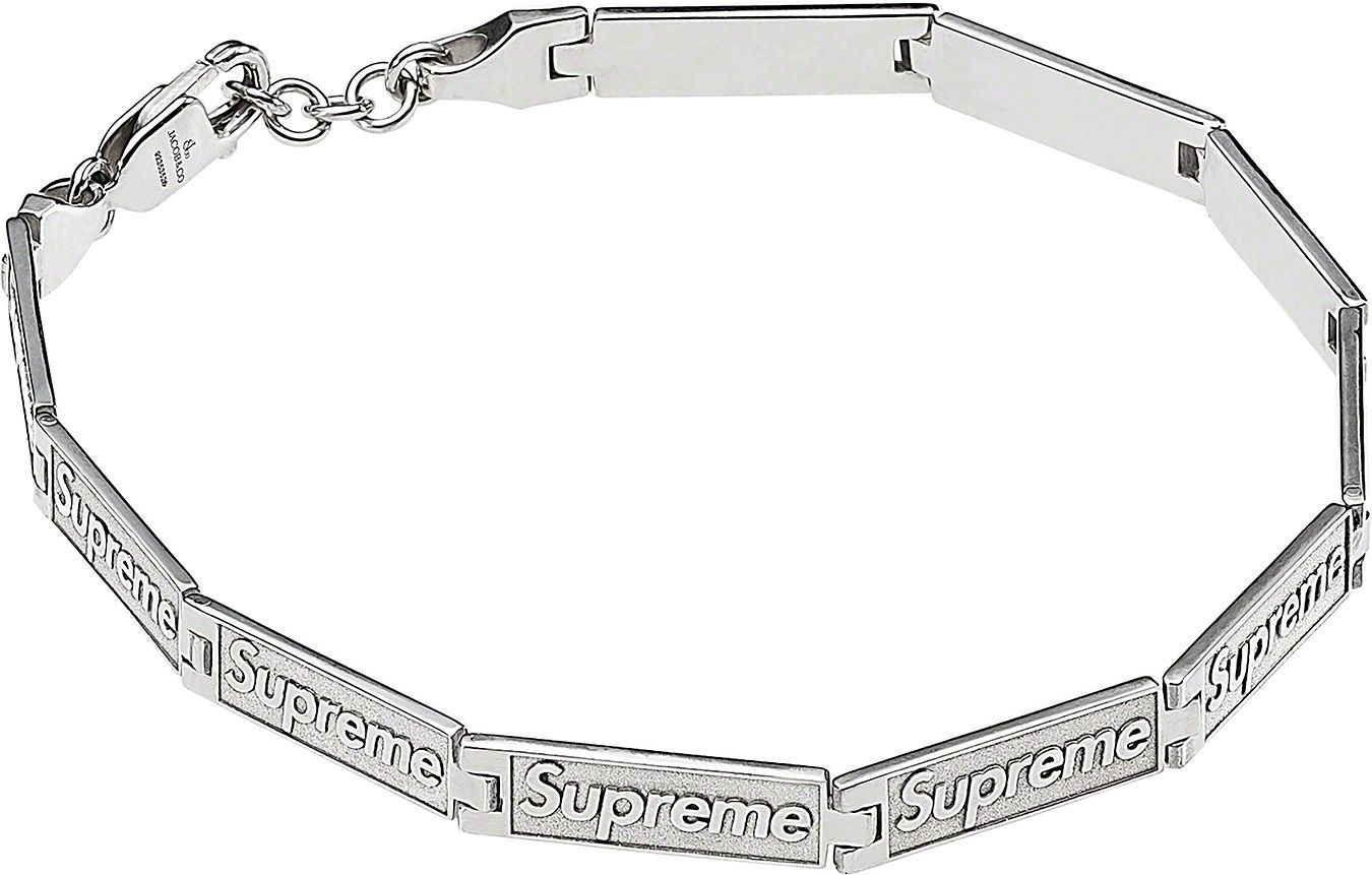 Supreme®/Jacob & Co Logo Link Bracelet (Sterling Silver) view 3